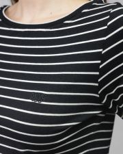 BLACK WOMEN'S STRIPED LONG SLEEVE T-SHIRT