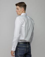 WHITE MEN'S POPLIN SHIRT