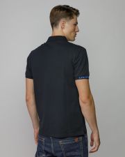 BLACK MEN'S SHORT SLEEVE POLO SHIRT