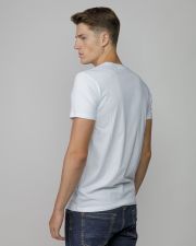 WHITE MEN'S V-NECK SHORT SLEEVE T-SHIRT