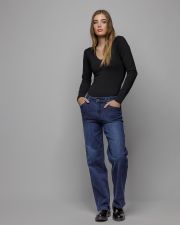 BLACK WOMEN'S LONG SLEEVE BODYSUIT