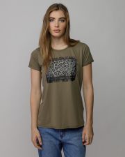 KHAKI WOMEN'S SHORT SLEEVE T-SHIRT