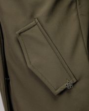 KHAKI WOMEN'S HOODED TRANSITIONAL COAT