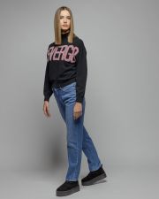 BLACK WOMEN'S KNITTED TURTLENECK SWEATER