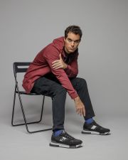 BORDEAUX MEN'S ZIP SWEATER