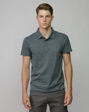 GREY MEN'S SHORT SLEEVE POLO SHIRT