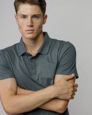 GREY MEN'S SHORT SLEEVE POLO SHIRT