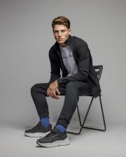 BLACK MEN'S ZIP SWEATER