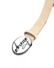 BEIGE WOMEN'S LEATHER BELT