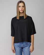 BLACK WOMEN'S SHORT SLEEVE T-SHIRT