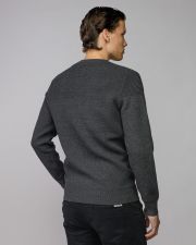 BLACK MEN'S KNITTED SWEATER