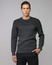 BLACK MEN'S KNITTED SWEATER