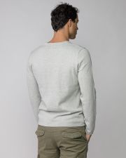 BEIGE MEN'S THIN KNITTED SWEATER