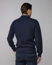 BLUE MEN'S KNITTED SWEATER