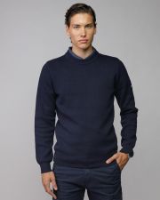 BLUE MEN'S KNITTED SWEATER