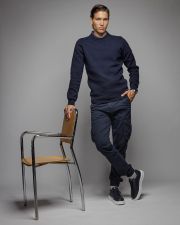 BLUE MEN'S KNITTED SWEATER