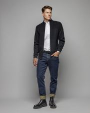 BLACK MEN'S KNITTED CARDIGAN