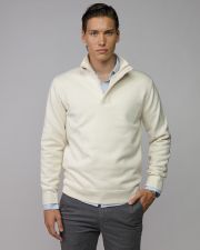 WHITE MEN'S KNITTED SWEATER