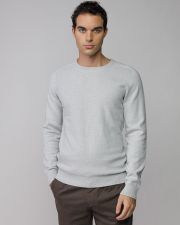 GREY MEN'S KNITTED SWEATER