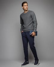 GREY MEN'S KNITTED SWEATER