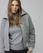 GREY WOMEN'S FABRIC JACKET
