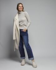 GOLD WOMEN'S KNITTED TURTLENECK SWEATER