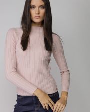PINK WOMEN'S KNITTED SWEATER
