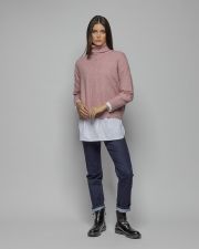 PINK WOMEN'S KNITTED SWEATER