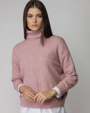 PINK WOMEN'S KNITTED SWEATER
