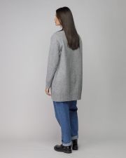 GREY WOMEN'S KNITTED CARDIGAN