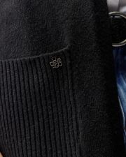 BLACK WOMEN'S KNITTED CARDIGAN