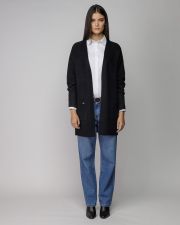 BLACK WOMEN'S KNITTED CARDIGAN