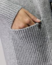 GREY WOMEN'S KNITTED CARDIGAN