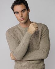 GREY MEN'S KNITTED SWEATER