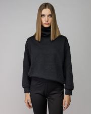 BLACK WOMEN'S JACQUARD SWEATER