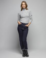 GREY WOMEN'S KNITTED SWEATER