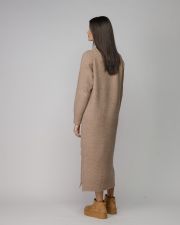 BROWN WOMEN'S KNITTED DRESS