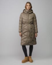 GREY WOMEN'S LONG WINTER COAT