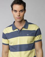 YELLOW MEN'S SHORT SLEEVE POLO SHIRT