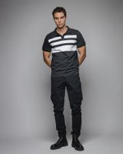 BLACK MEN'S SHORT SLEEVE POLO SHIRT