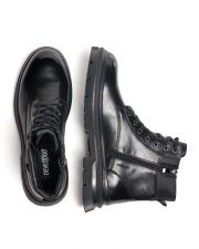 BLACK MEN'S LEATHER BOOTS - AUSTIN