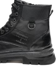 BLACK MEN'S LEATHER BOOTS - AUSTIN