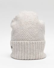 WHITE WOMEN'S KNITTED BEANIE
