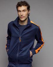 BLUE MEN'S ZIP SWEATER