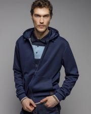 BLUE MEN'S ZIP SWEATER