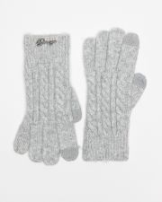GREY WOMEN'S KNITTED GLOVES