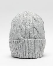 GREY WOMEN'S KNITTED BEANIE