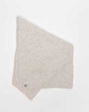 WHITE WOMEN'S KNITTED SCARF