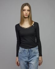 BLACK WOMEN'S LONG SLEEVE T-SHIRT