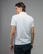WHITE MEN'S SHORT SLEEVE POLO SHIRT